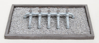 BS5118 Oil Taps Pipework Above Ground Set - UNPAINTED