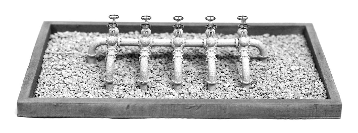 BS5118 Oil Taps Pipework Above Ground Set - UNPAINTED