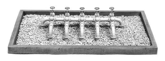BS5118 Oil Taps Pipework Above Ground Set - UNPAINTED