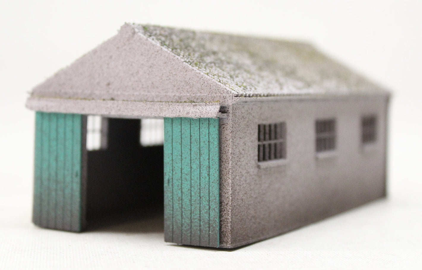 BS8032 Concrete Workshop Garage Peaked Roof - End Doors - UNPAINTED