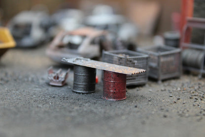 Dented Oil Drums - OPEN - MIXED COLOURS - Pack of 10