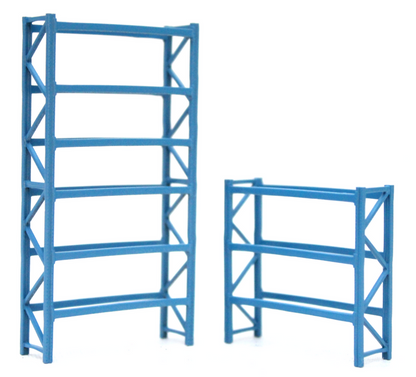 Pallet Racking Warehouse Stores - BLUE - 1:76 OO Gauge