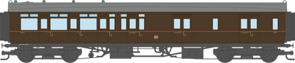 4P-021-404 GWR Corridor Toplight 1940 All Brown Twin Cities Brk Third LH 3574