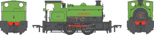 4S-024-011S Hawthorn Leslie 0-4-0ST Green Lined Black FD & EC No 4 Steam Tank Locomotive - DCC Sound