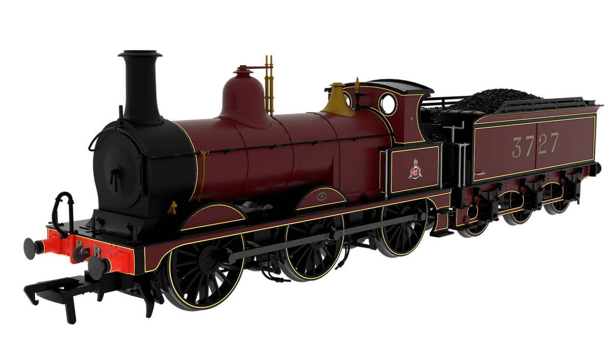 837003 MR Class M 0-6-0 - No.3727 Simplified MR  Crimson (post-1907) Steam Locomotive