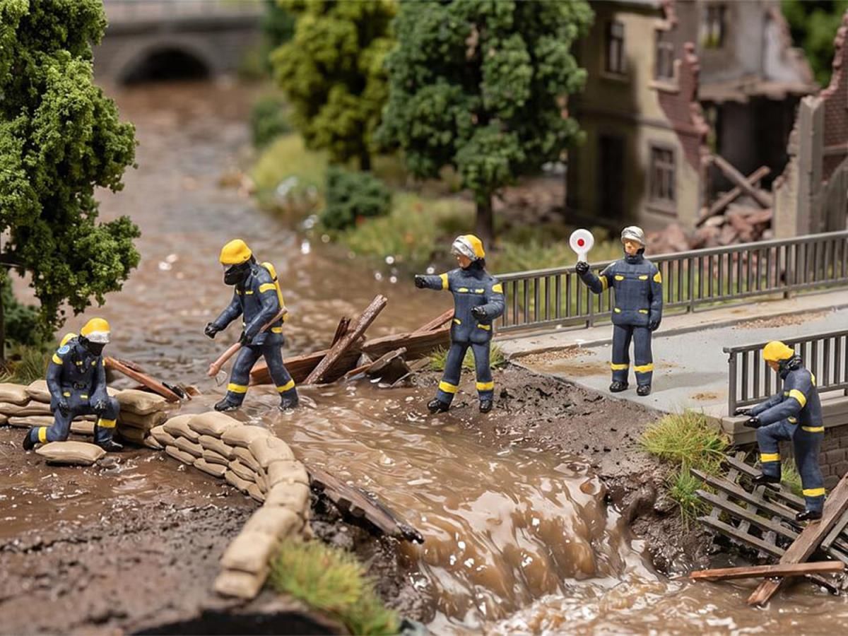 151725 THW Emergency Relief Workers (5) Figure Set