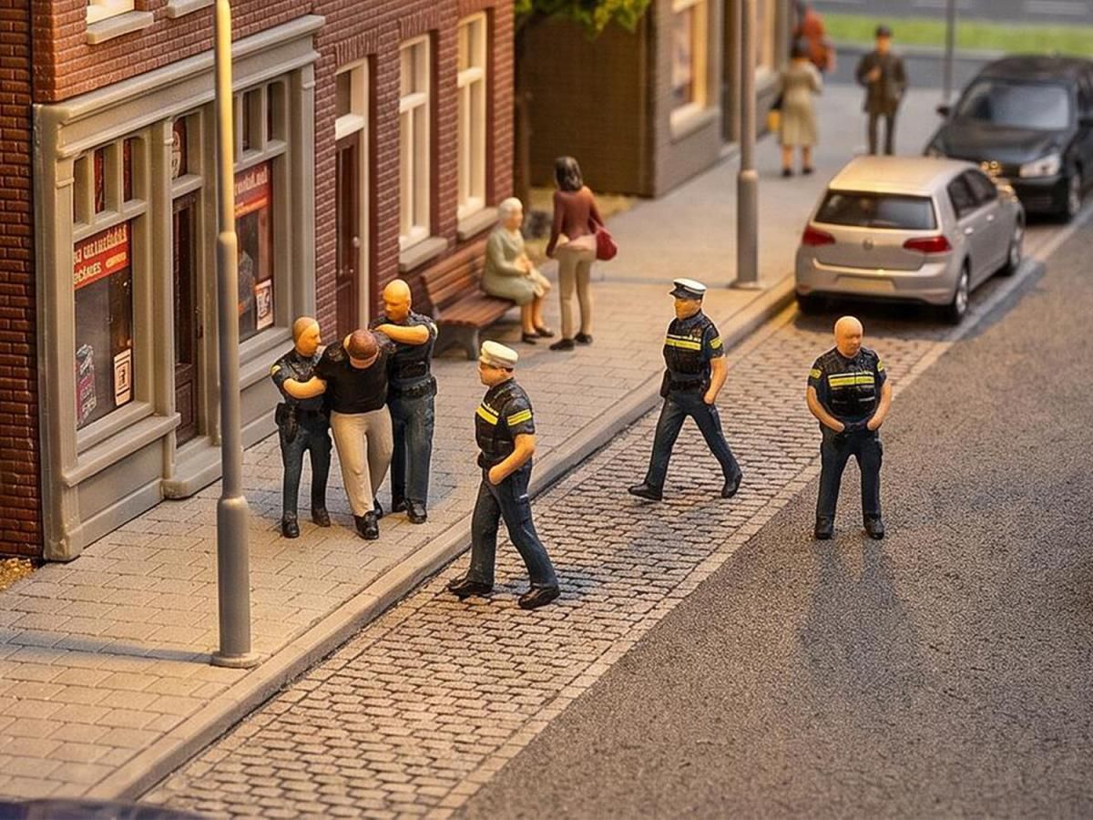 155624 Dutch Police (5) & Suspect (1) Figure Set