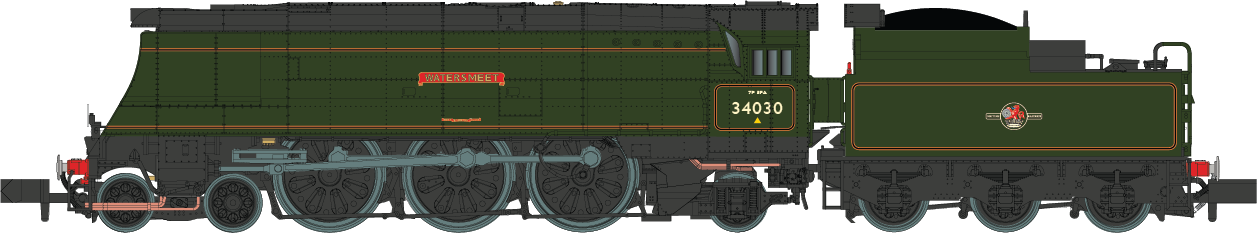 West Country ‘Watersmeet’ 34030 BR Green Late Crest - DCC Sound Fitted