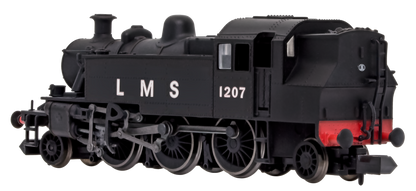 Ivatt 2-6-2T 1207 LMS Unlined Black - DCC Fitted