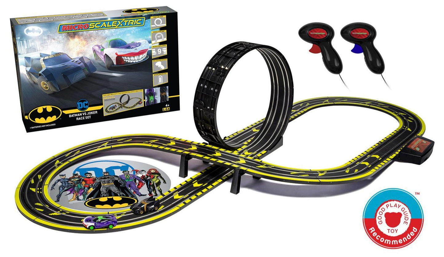 Micro Scalextric Batman vs Joker Set Battery Powered Race Set