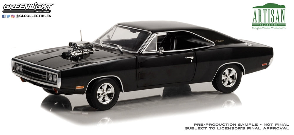Artisan Collection - 1970 Dodge Charger With Blown Engine - Black