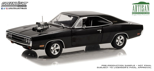 Artisan Collection - 1970 Dodge Charger With Blown Engine - Black