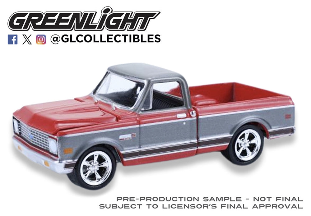 Chevy Cheyenne C10 Short Bed 1972 - Ruby Red And Gunmetal Grey