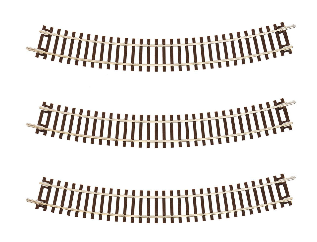 TT:120 Gauge Sectional Curved Track R1 321mm 30 Degree x3