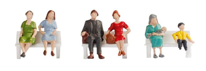 TT:120 Gauge Sitting People (6) Hobby Figure Set