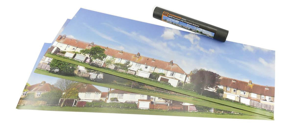 Gaugemaster GM707 - Toile De Fond Housebacks 2744 X 304 Mm - Campagne Moyenne Pour Modélisme Ferroviaire OO