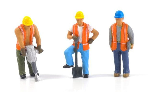 Construction Workers (3) Figure Set