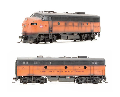 Pre-Owned Genesis Milwaukee Road F-7A/F - 7B Set Freight - Custom Weathered - DCC Fitted