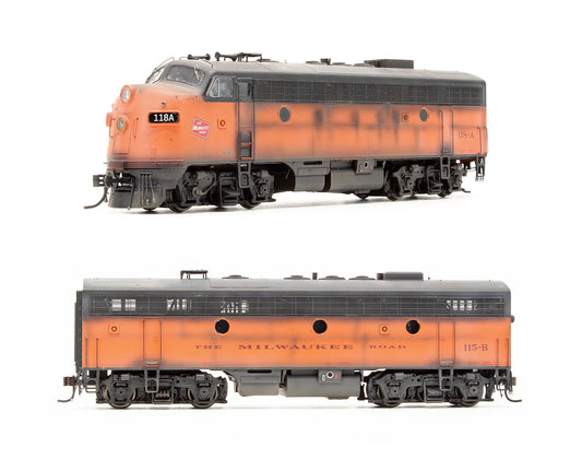 Pre-Owned Genesis Milwaukee Road F-7A/F - 7B Set Freight - Custom Weathered - DCC Fitted