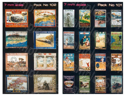 Historic Travel Posters Signage Set