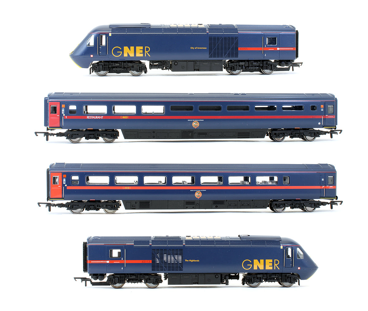 Pre-Owned GNER Class 43 HST 4 Car Train Pack - TTS Sound Fitted