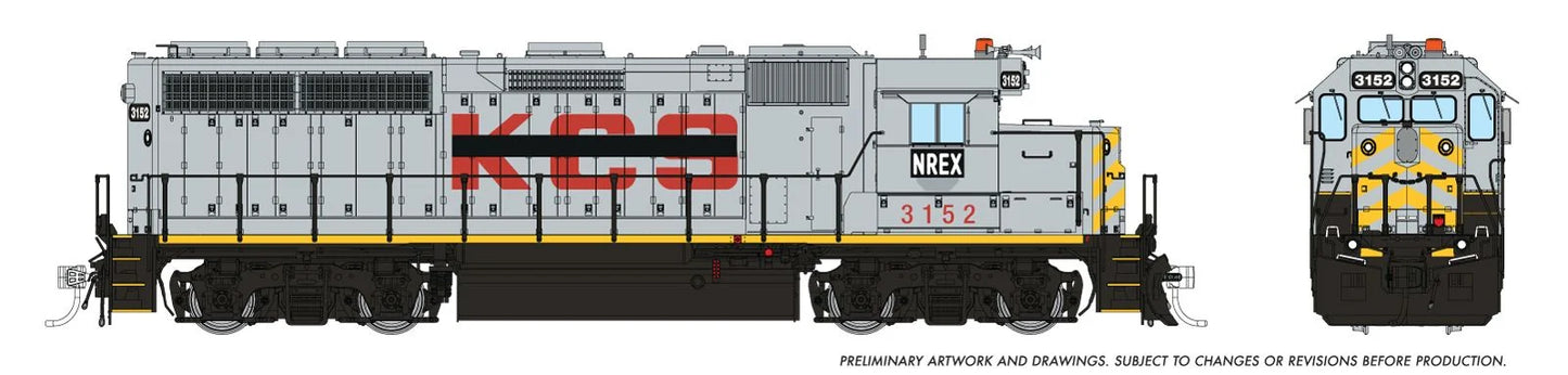 GP40 NREX - ex-KCS: #3152 w/Extended Range DB - DCC Sound