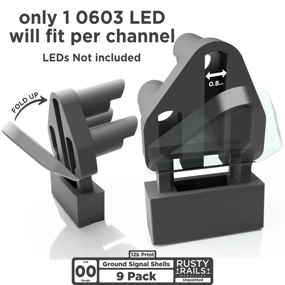 OO Gauge Ground Signals Shell (Pack of 9) - Unpainted