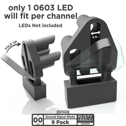 OO Gauge Ground Signals Shell (Pack of 9) - Unpainted