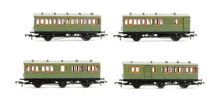 Pre-Owned Pack of 4 SR Olive Green (4BT, 4T, 6CL, 6BT) Coaches