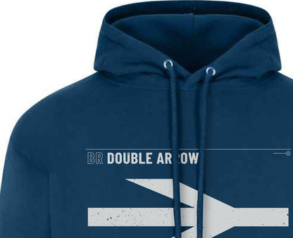 British Railways BR Double Arrow Logo Railway Hoodie (Blue)