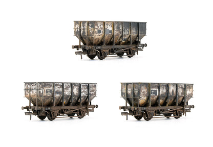 Pre-Owned Set Of 3 BR 24.5T Coal Hopper Grey TOPS - Custom Weathered