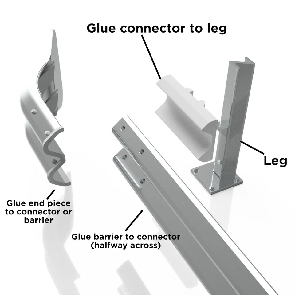 O Gauge Crash Barriers (48cm) (Single Pack) - Unpainted Model Kit
