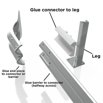 O Gauge Crash Barriers (48cm) (Single Pack) - Unpainted Model Kit