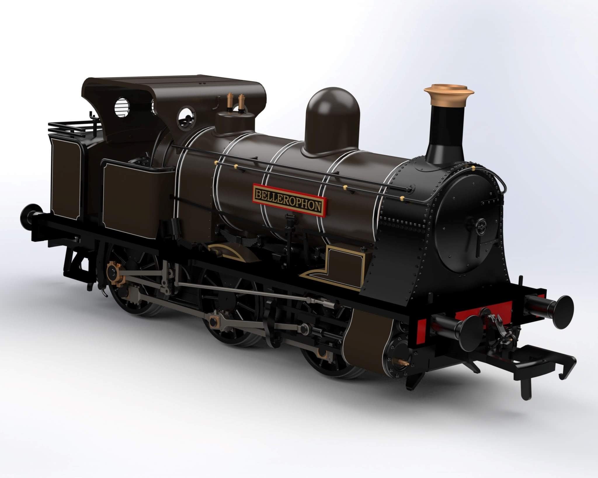 KR Models KRM-BEL-OO-R-BROWN 'Bellerophon' 0-6-0WT – Rails