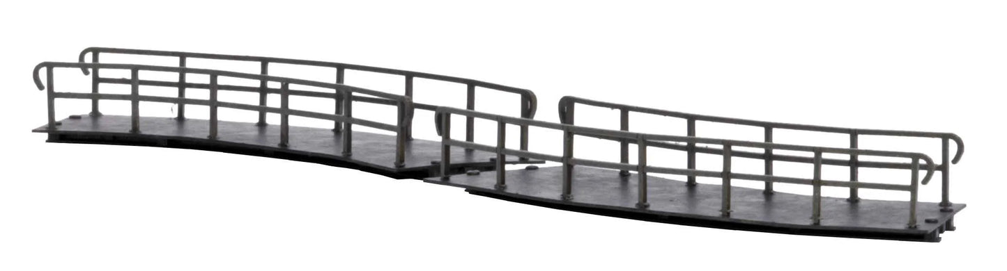 BUS12386 2 curved bridges 115mm rad 45deg