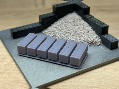 N Gauge Concrete Blocks (Pack of 12) - Unpainted Model Kit