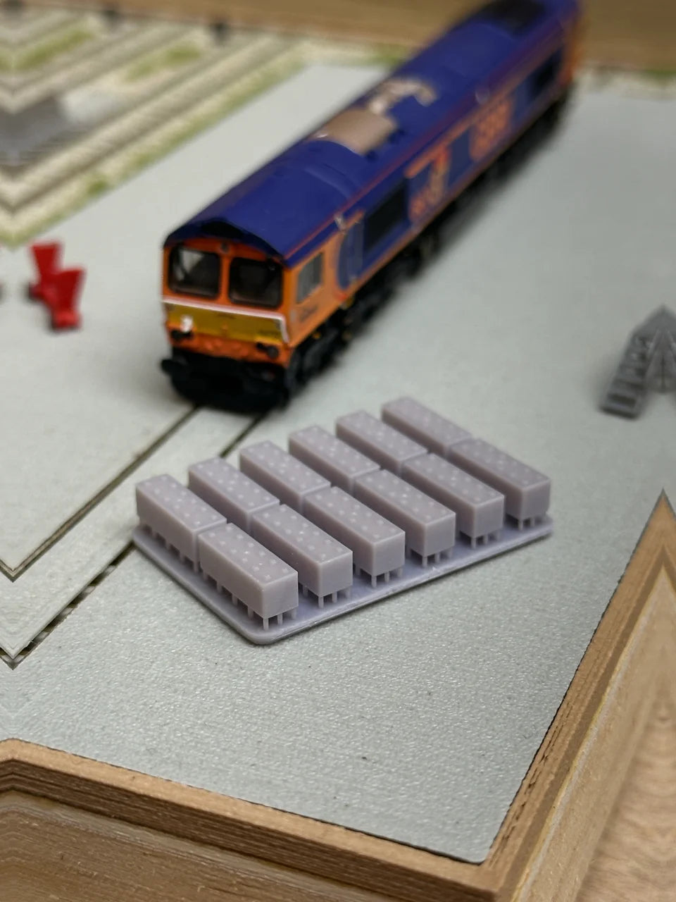 N Gauge Concrete Blocks (Pack of 12) - Unpainted Model Kit
