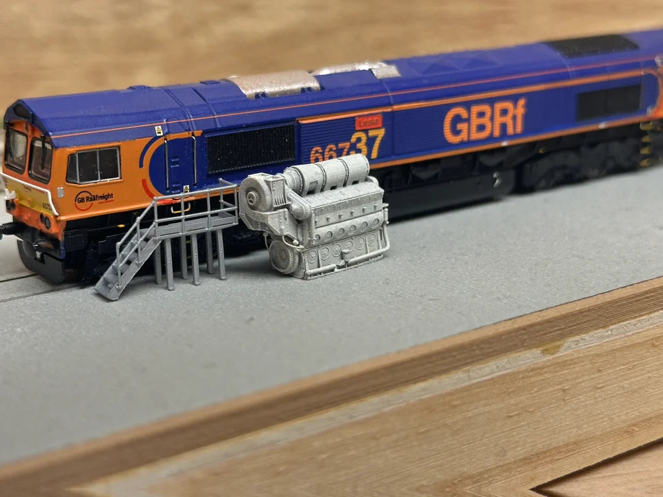 N Gauge Class 66, 67, 69 Engine (Single Pack) - Unpainted Model Kit