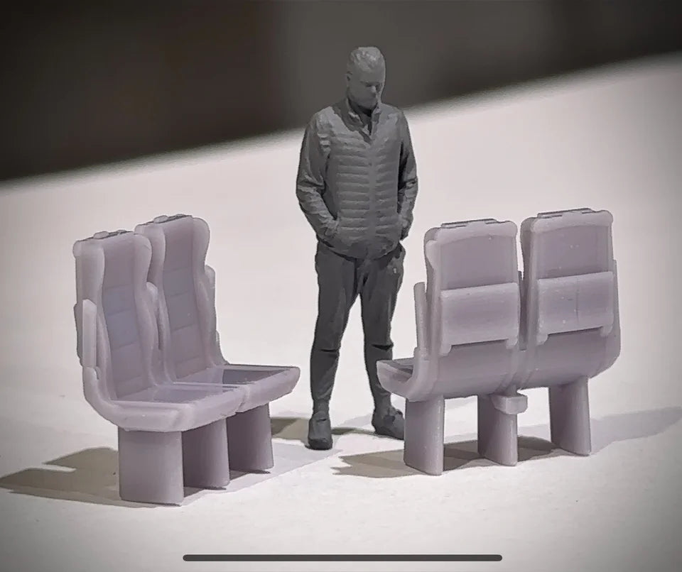 OO Gauge Coach Seating (Pack of 10) - Unpainted