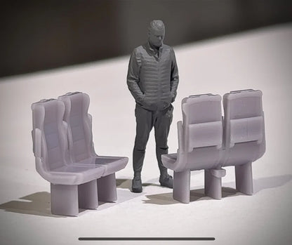 OO Gauge Coach Seating (Pack of 10) - Unpainted