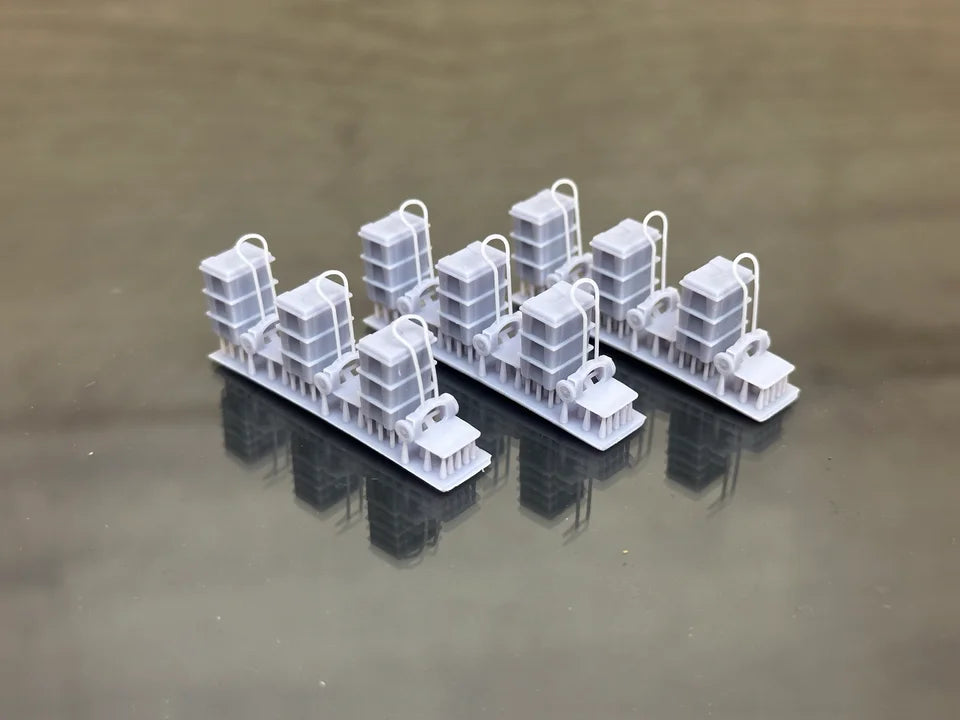 OO Gauge Recycling Bins (Pack of 9) - Unpainted