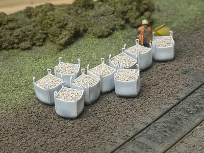 OO Gauge One Tonne Bags (Pack of 9) - Unpainted