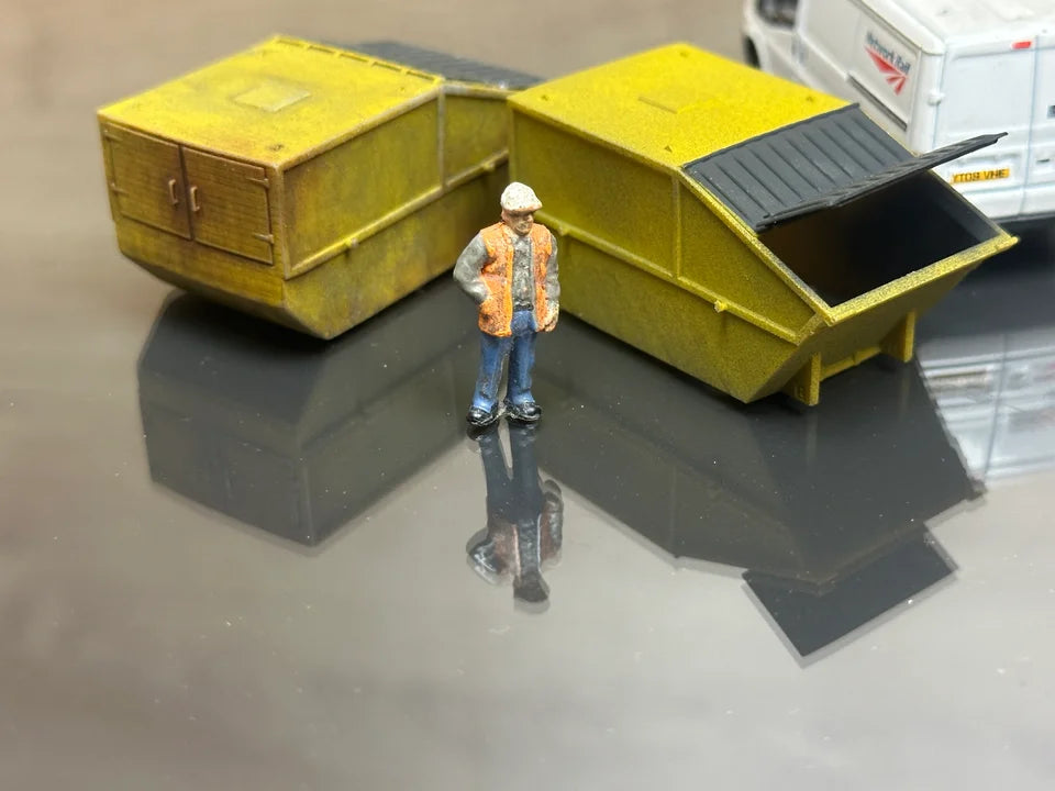 OO Gauge Enclosed Skips (Single Pack) - Unpainted