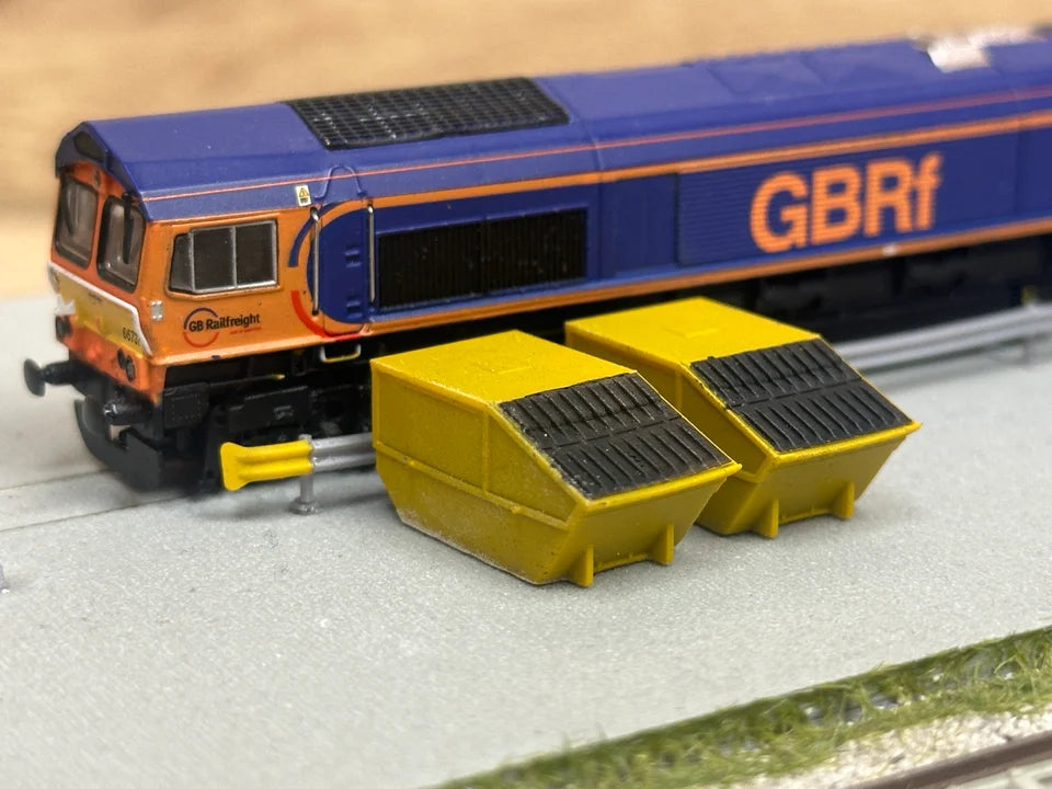 N Gauge Enclosed Skips (Pack of 3) - Unpainted Model Kit