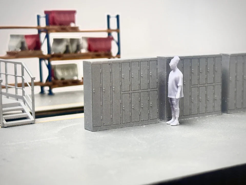 OO Gauge Lockers (Pack of 3) - Unpainted