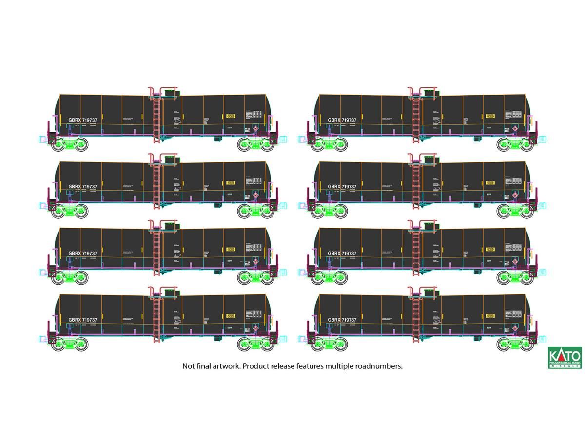 106-4801 Greenbrier Tank Wagon Set (8) GBRX Set A