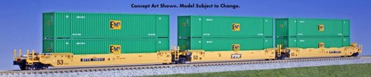 Gunderson MAXI-IV 3 Unit Car TTX 732256 EMP Containers