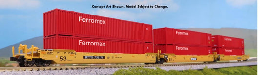 106-6188 Gunderson MAXI-IV 3 Unit Car TTX 732335 Ferromex Containers