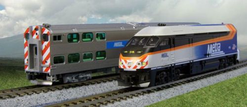 MP36PH Chicago Metra Gallery Bi-Level Commuter Train