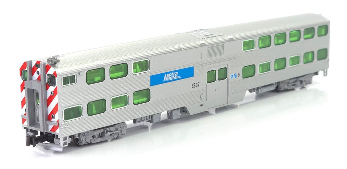 106-8701-DCC MP36PH Chicago Metra Bi-Level Train Pack - DCC-Fitted
